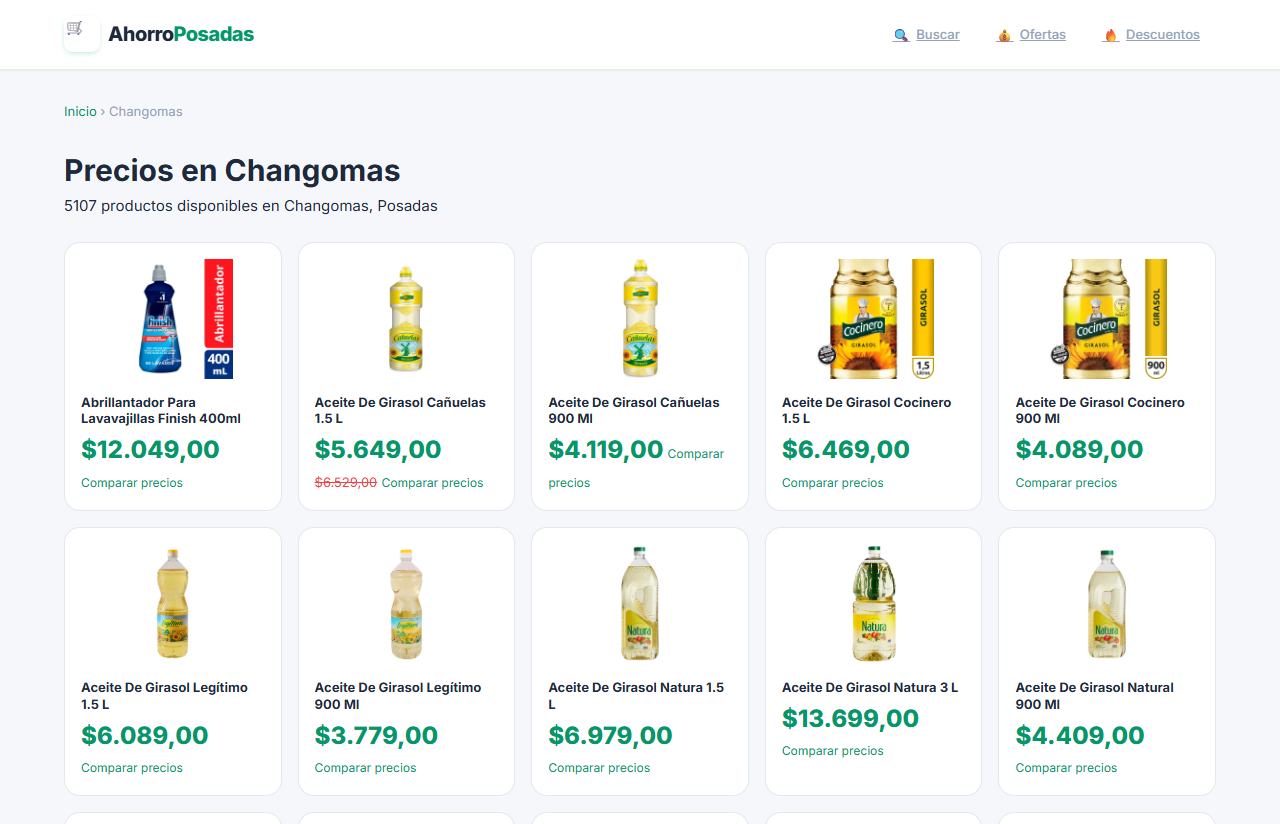AhorroPosadas — Precios por súper