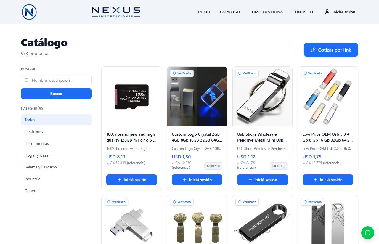 Nexus Importaciones — Catálogo de productos
